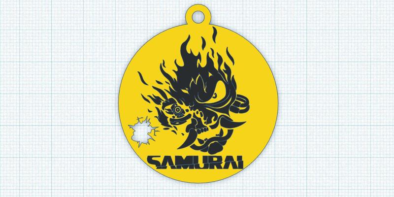 Cyberpunk Samurai keychain