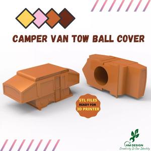 Camper Van Tow Ball Cover Cap Design 3