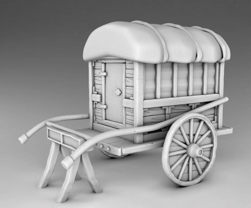 carriages wooden covered wagon