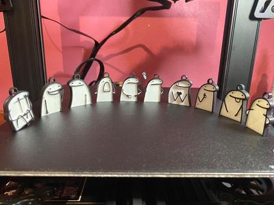 Pack 10 Flork key rings