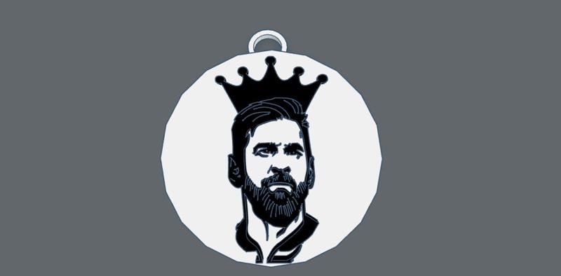 King Messi Keychain
