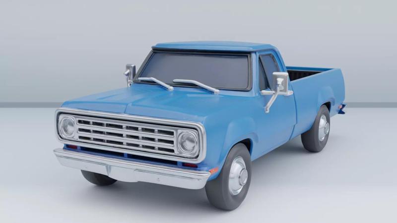 Dodge D100 Pickup Truck 1974 Car Printable
