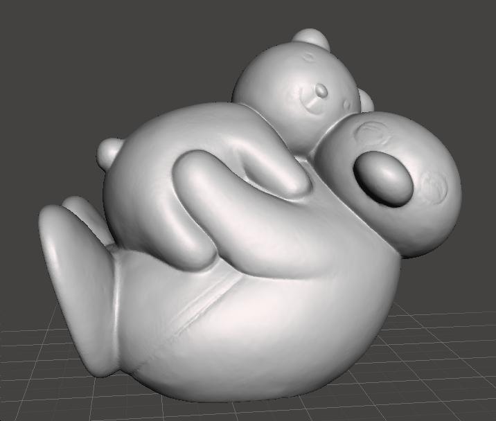 PINGU WITH TEDDY BEAR PVC FIGURE MODEL TOY GASHAPON