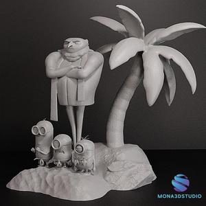 DESPICABLE ME DIORAMA MINIONS CUTTED