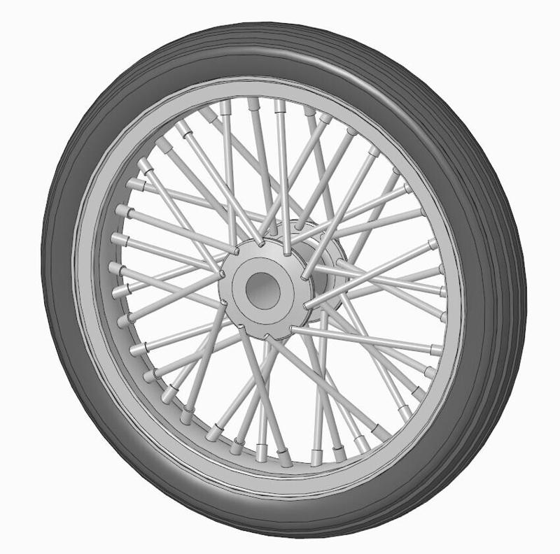Spoke front wheel for Slingshot dragster