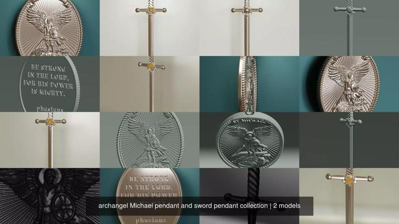 archangel Michael pendant and sword pendant collection