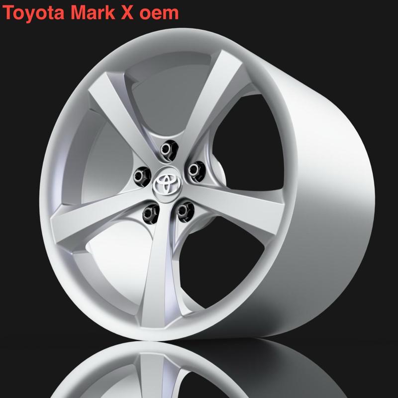 Toyota Mark X OEM wheels 1/24 1/18