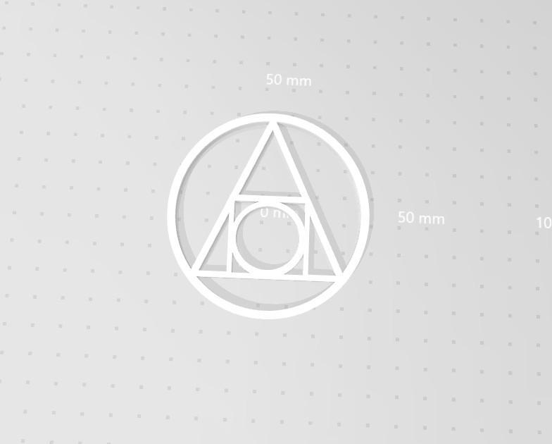 Philosopher's Stone Symbol, Sacred Geometry Wall Art, Stencil