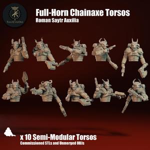 Roman Saytr Full-Horn Melee Torsos - Commissioned