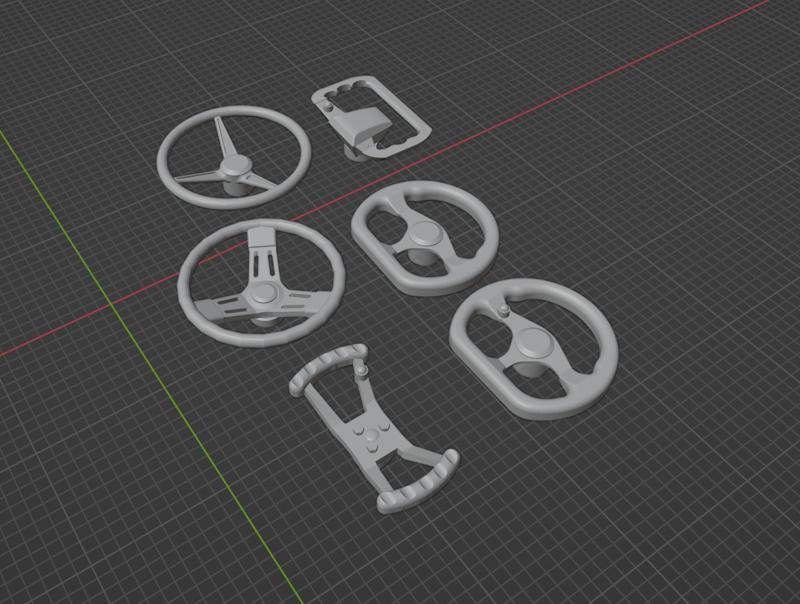 Steering Wheel Assortment 1-25 Scale Model Car Parts