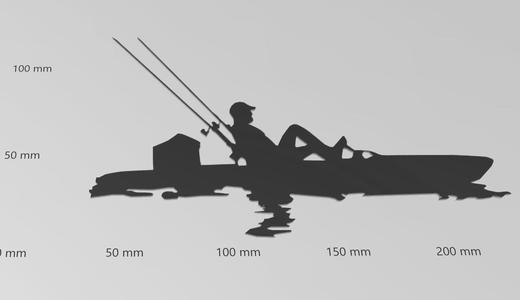 Wall tattoo a man a boat and fishing