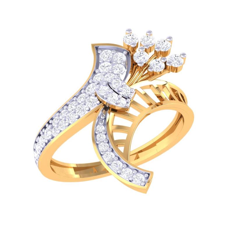 Printable 3D jewelry model of Lady diamond ring