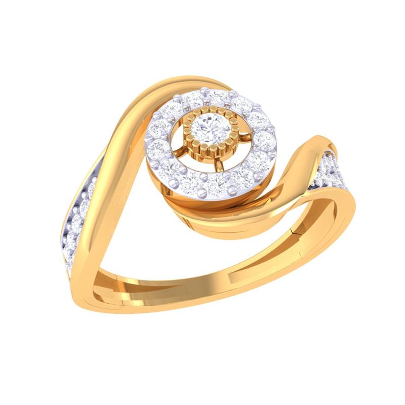 Printable 3D jewelry model of Lady diamond ring