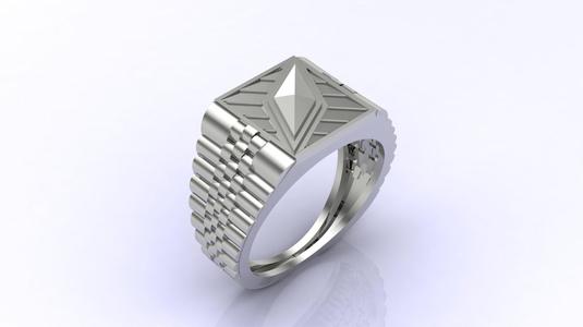 Gents Ring Print Ready STL 3DM Gents Rings Diamond Men Ring 3D print model