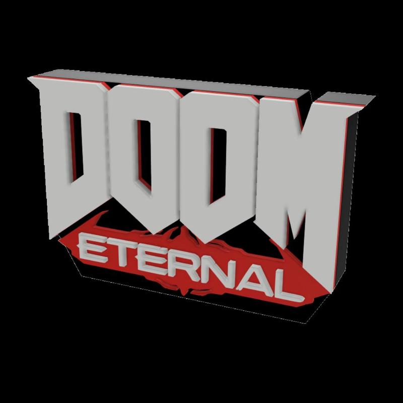 3D MULTICOLOR LOGO/SIGN - DOOM: Eternal