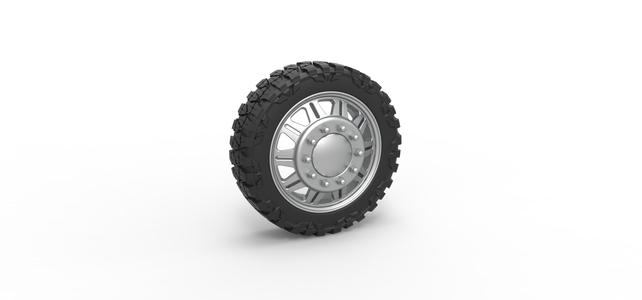 Diecast Front semi wheel for pickup Version 10 Scale 1:25