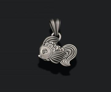 fish pendant 3D print model