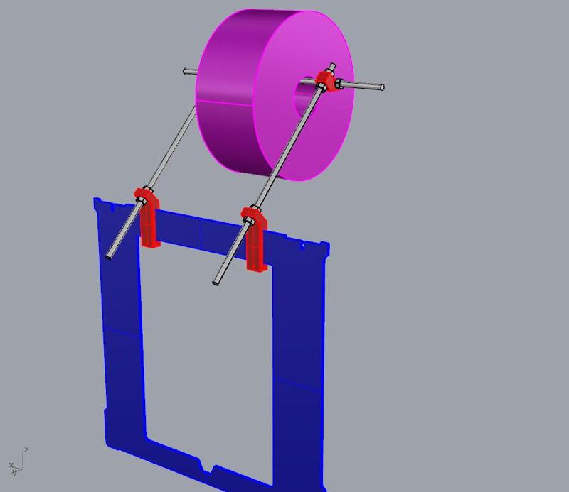 Prusa i3 Steel (3mm) Adjustable spool holder