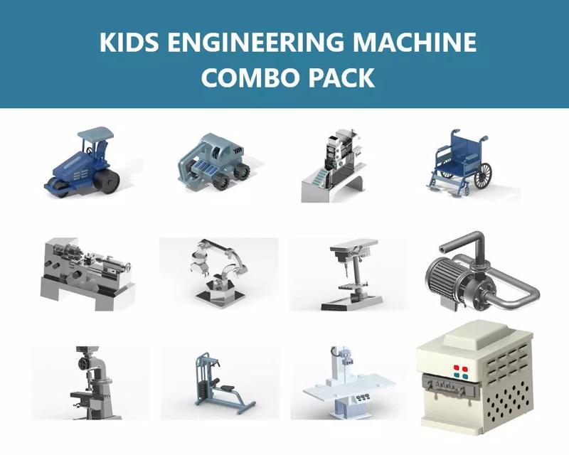 KIDS ENGINEERING MACHINE COMBO PACK 3D Model Collection