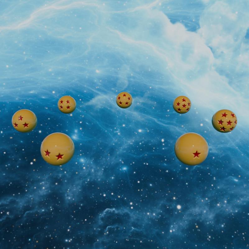 7 Dragon Balls Dragonball DBZ Fan Art 3D