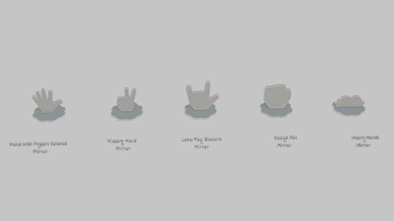 Hand Symbols Mini Pack Emoji Statues