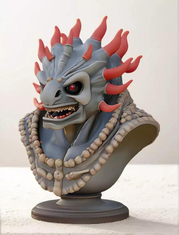 Edmontonia Head Bust 3D Model - STL Printable Dinosaur