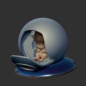 Dragonball Baby Goku Spaceship