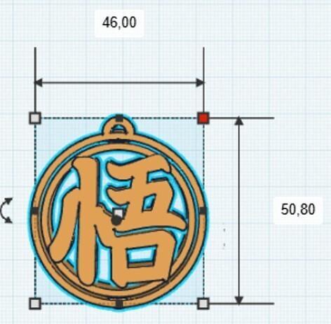 GOKU Kanji keychain swivel