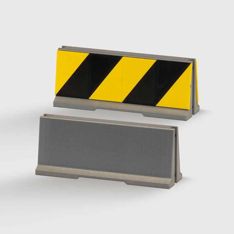 Road concrete barrier – diorama element 1:14