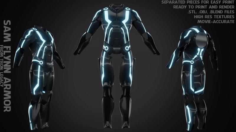 Tron Legacy Sam Flynn Armor for Cosplay