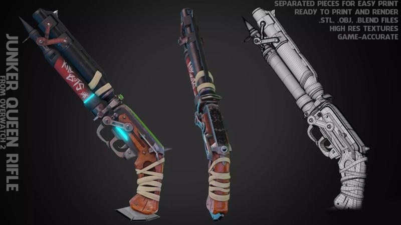 Overwatch 2 Junker Queen ShotGun for Cosplay