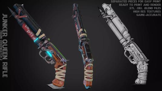 Overwatch 2 Junker Queen ShotGun for Cosplay