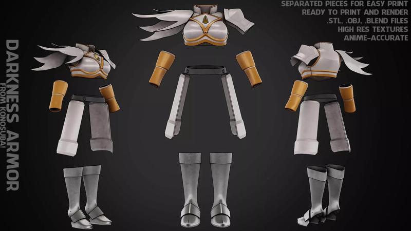 Konosuba Darkness Adamantite Armor for Cosplay