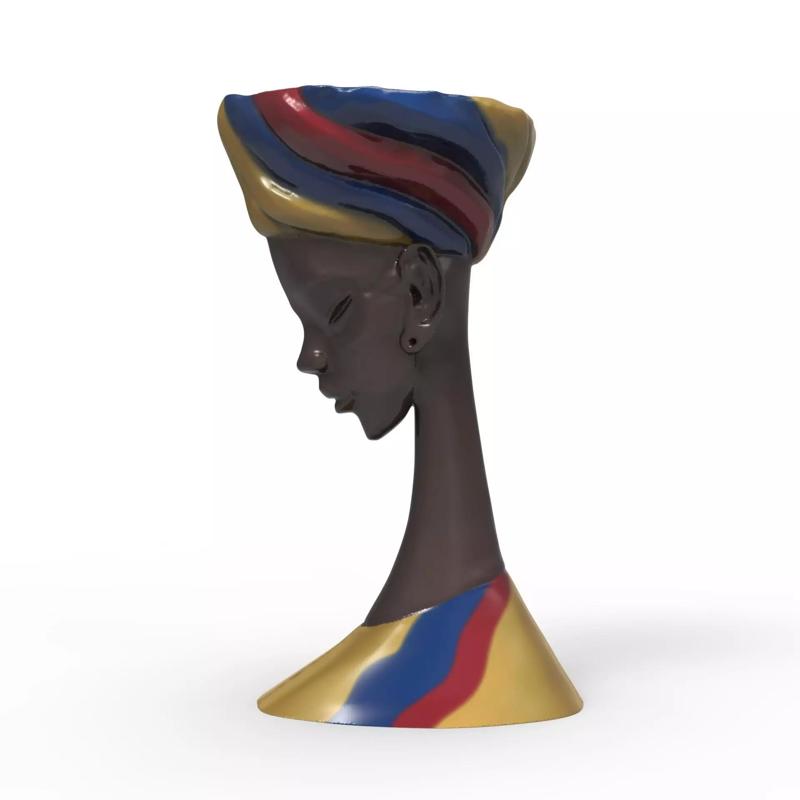 African Woman - Palenquera de Cartagena - STL for 3D printing