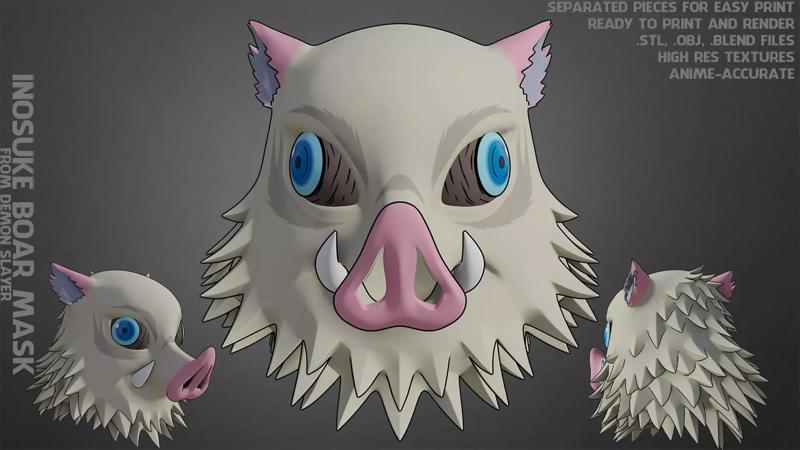 Demon Slayer Inosuke Hashibira Boar Mask for Cosplay
