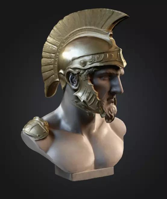 Stunning 3D Printed Roman Helmet Sculpture