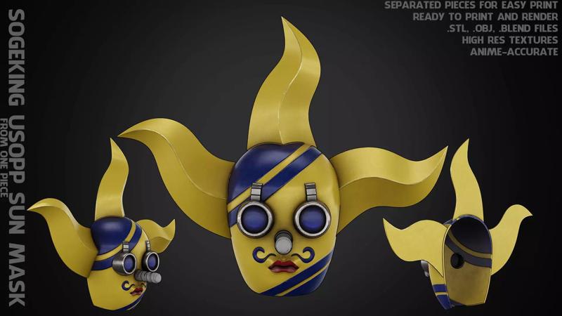 One Piece Sogeking Usopp Sun Mask for Cosplay