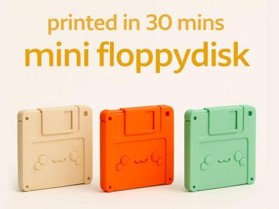 Mini Floppy Disk – Retro Collectible (30min Print)