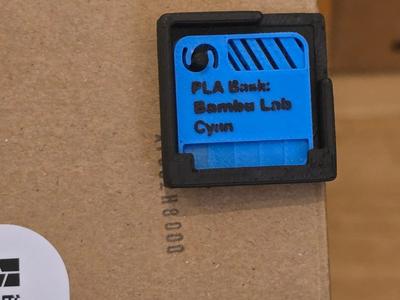 Bambu Filament Swatch Holder Cardboard
