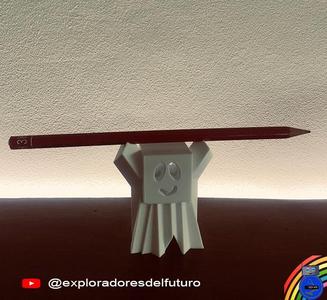 Ghost Halloween Pencil holder LOW POLY