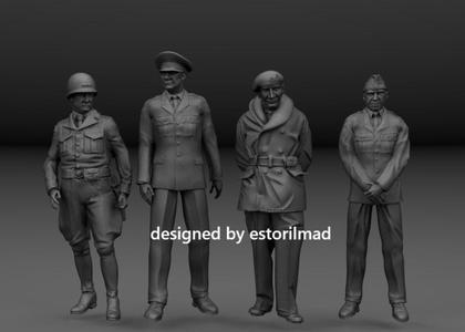 WW2 ALLIED GENERAL STAFF EUROPEAN FRONT