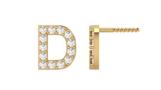 D Letter Alphabets Studs Earrings