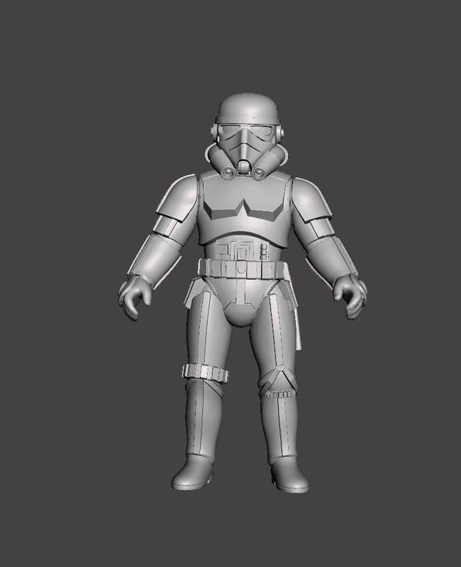 FAN ART STAR WARS STORMTROOPER RETRO STYLE SOFUBI