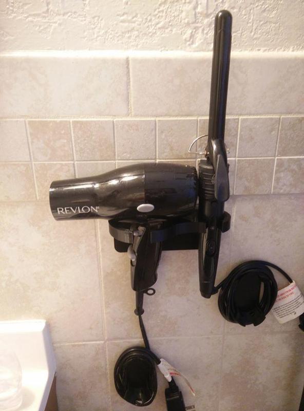 Hair Dryer and Curling Iron Rack