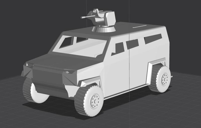 Otokar Ural Low Poly easy print