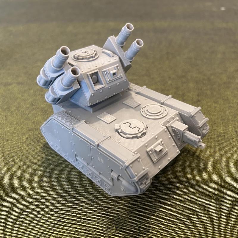 FDMWERN MORTAR SUPPORT TANK FOR GRIMDARK FUTURE HUMAN DEFENSE FORCE [SUPPORTLESS FDM FRIENDLY]
