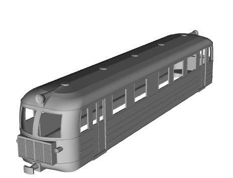 Portuguese metre gauge series 9100 railcar final 1/87 scale