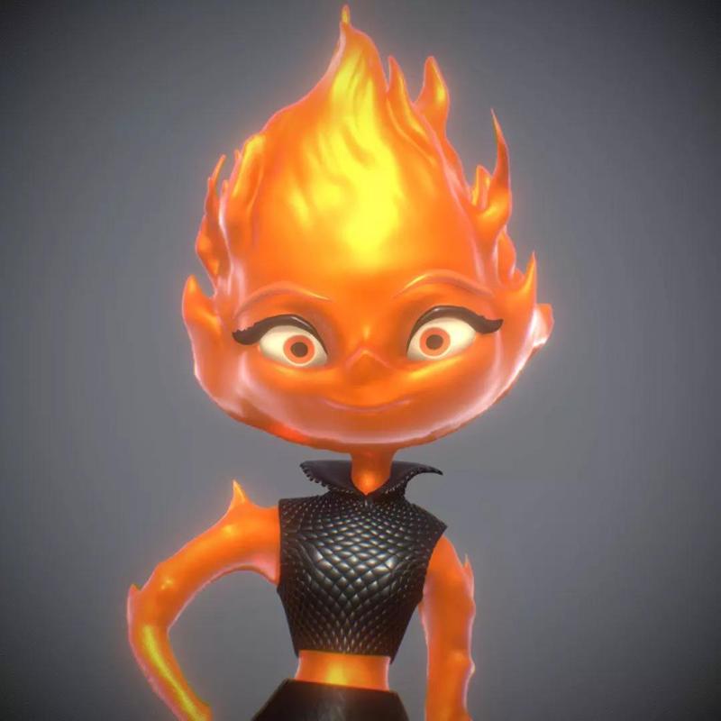 Pixar Elemental Ember Lumen printable