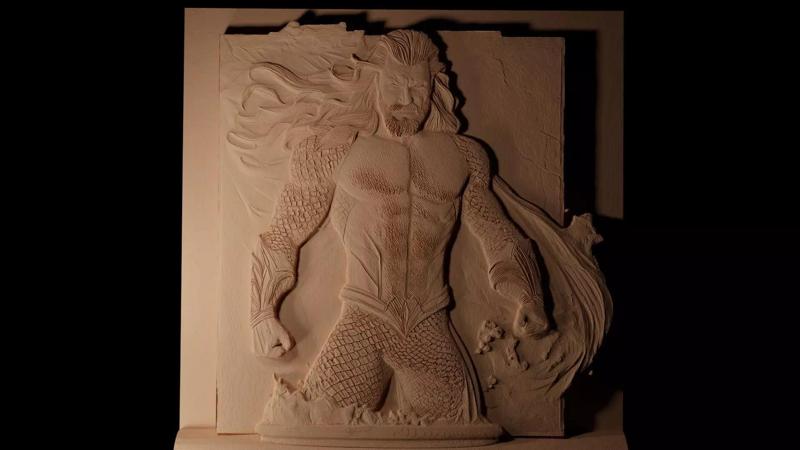 Aquaman CNC 3d Print High Relief Sand Casting