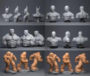 Super Hero 3D Model Collection